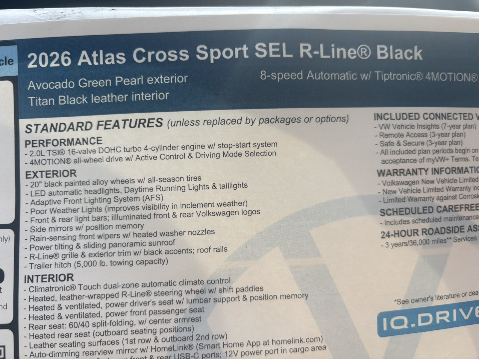 2026 Volkswagen Atlas Cross Sport 2.0T SEL R-Line Black