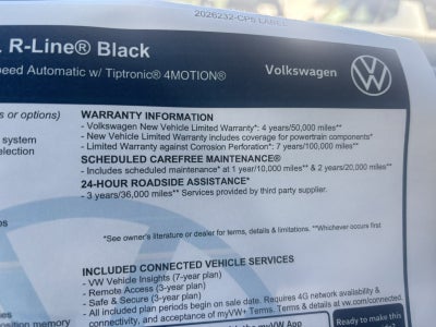 2026 Volkswagen Atlas Cross Sport 2.0T SEL R-Line Black