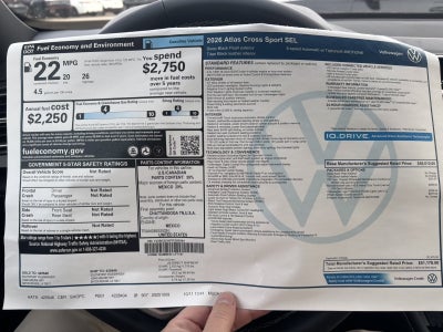 2026 Volkswagen Atlas Cross Sport 2.0T SEL