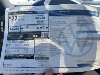 2026 Volkswagen Atlas Cross Sport 2.0T SEL