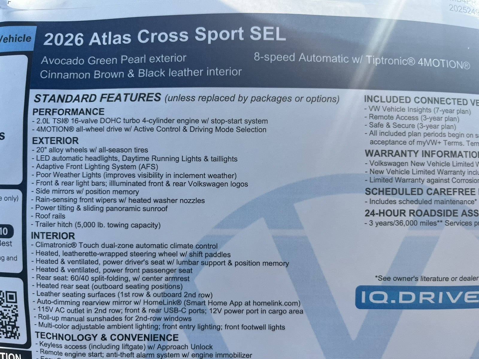 2026 Volkswagen Atlas Cross Sport 2.0T SEL