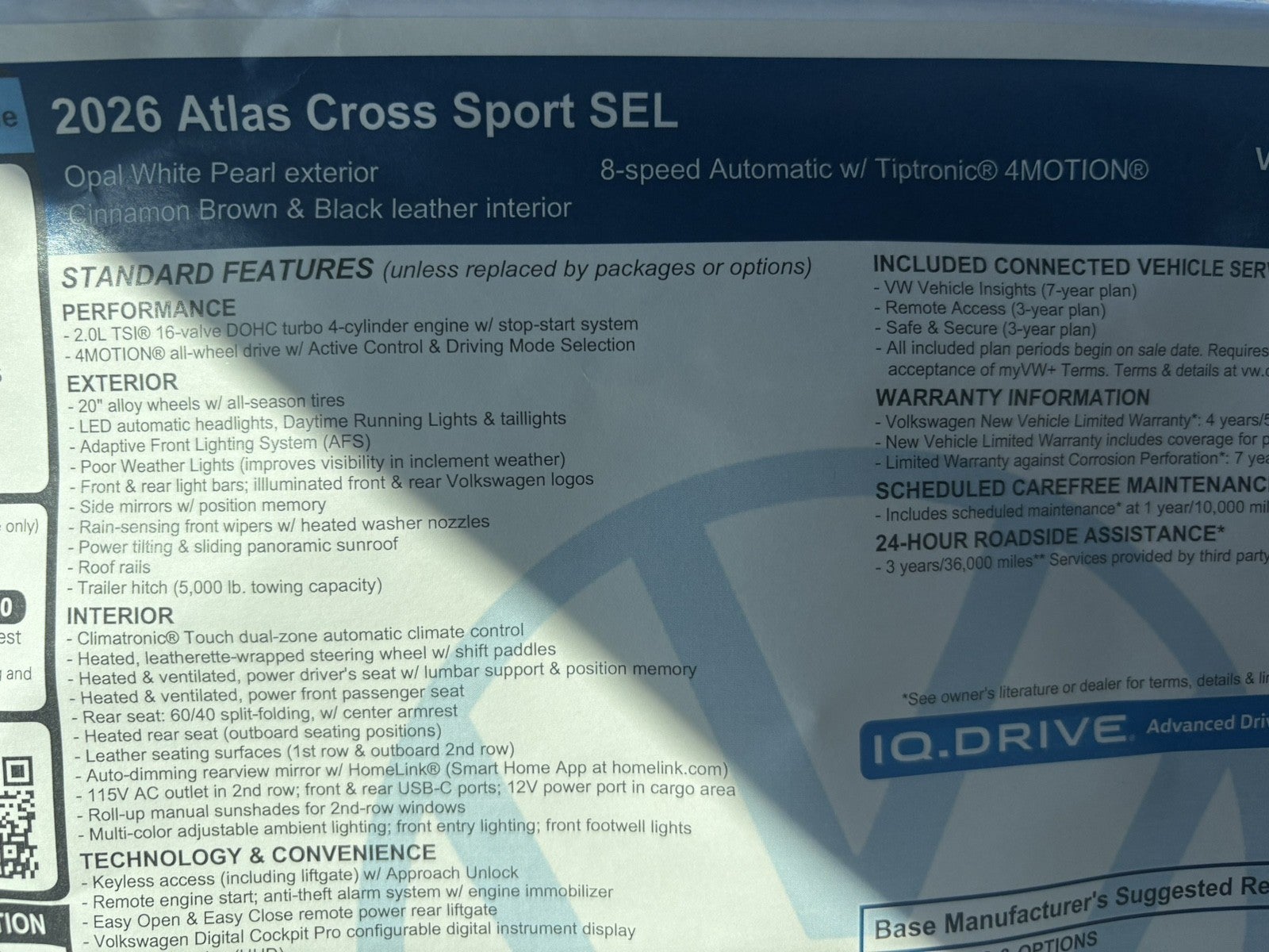 2026 Volkswagen Atlas Cross Sport 2.0T SEL