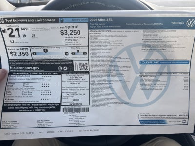 2026 Volkswagen Atlas 2.0T SEL