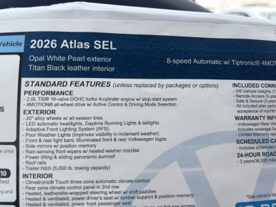 2026 Volkswagen Atlas 2.0T SEL