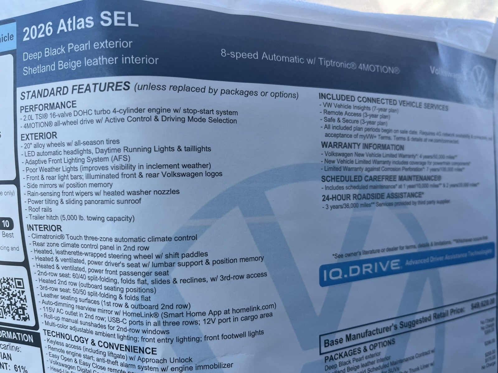 2026 Volkswagen Atlas 2.0T SEL