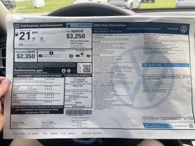 2026 Volkswagen Atlas 2.0T Peak Edition