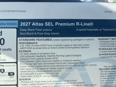 2027 Volkswagen Atlas SEL Premium R-Line