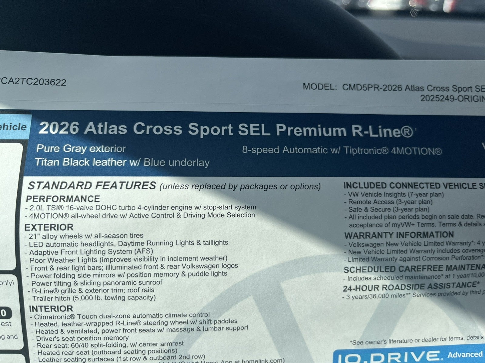 2026 Volkswagen Atlas Cross Sport 2.0T SEL Premium R-Line