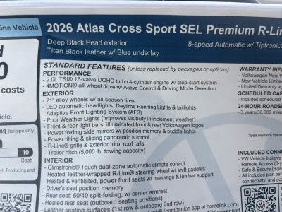 2026 Volkswagen Atlas Cross Sport 2.0T SEL Premium R-Line