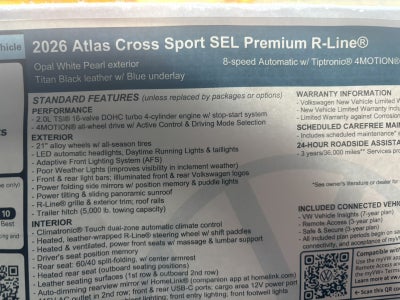 2026 Volkswagen Atlas Cross Sport 2.0T SEL Premium R-Line