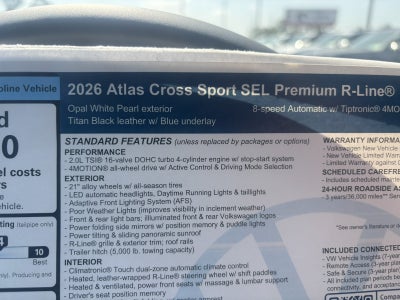 2026 Volkswagen Atlas Cross Sport 2.0T SEL Premium R-Line