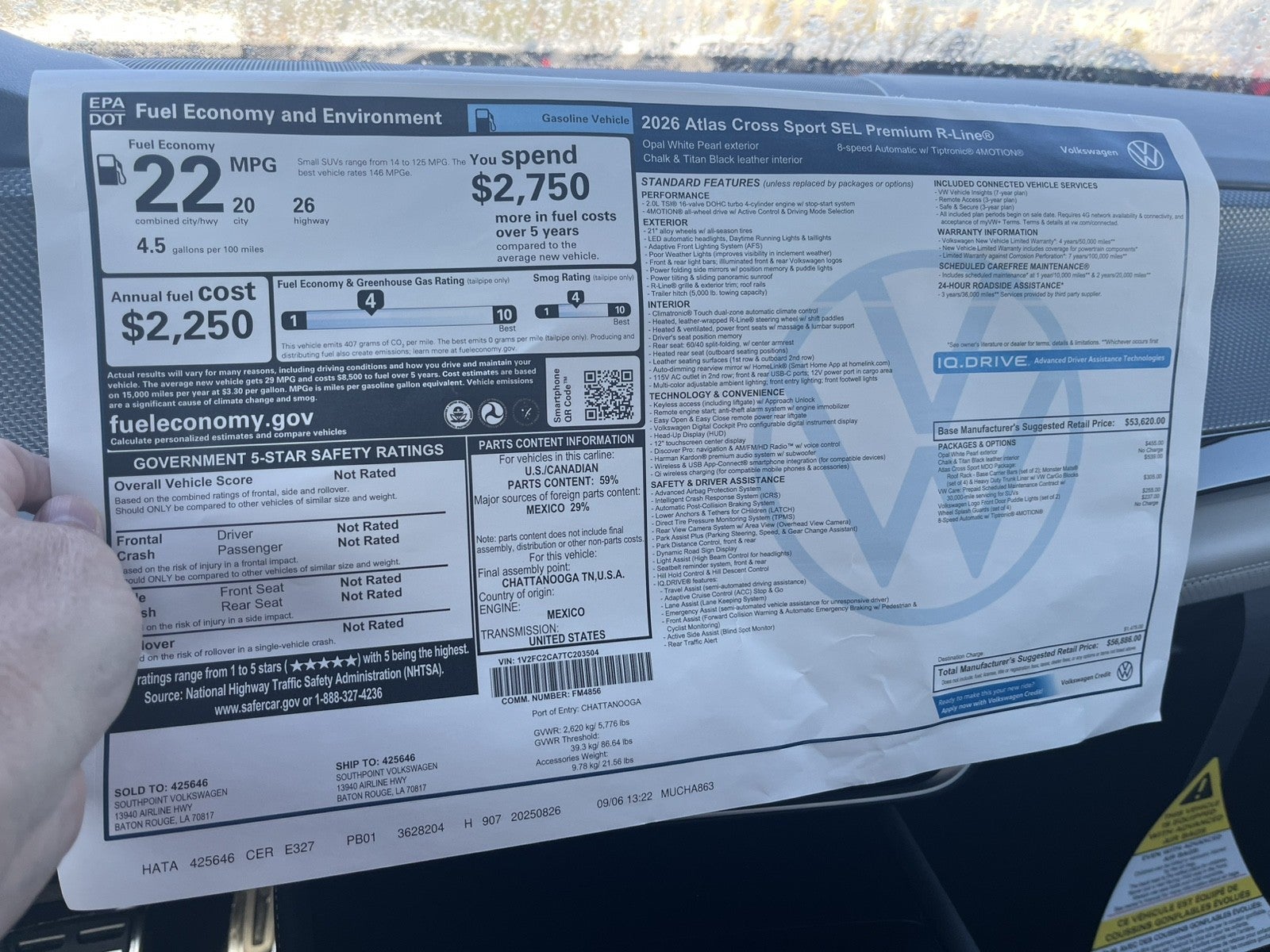 2026 Volkswagen Atlas Cross Sport 2.0T SEL Premium R-Line