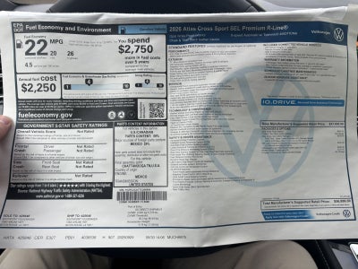 2026 Volkswagen Atlas Cross Sport 2.0T SEL Premium R-Line