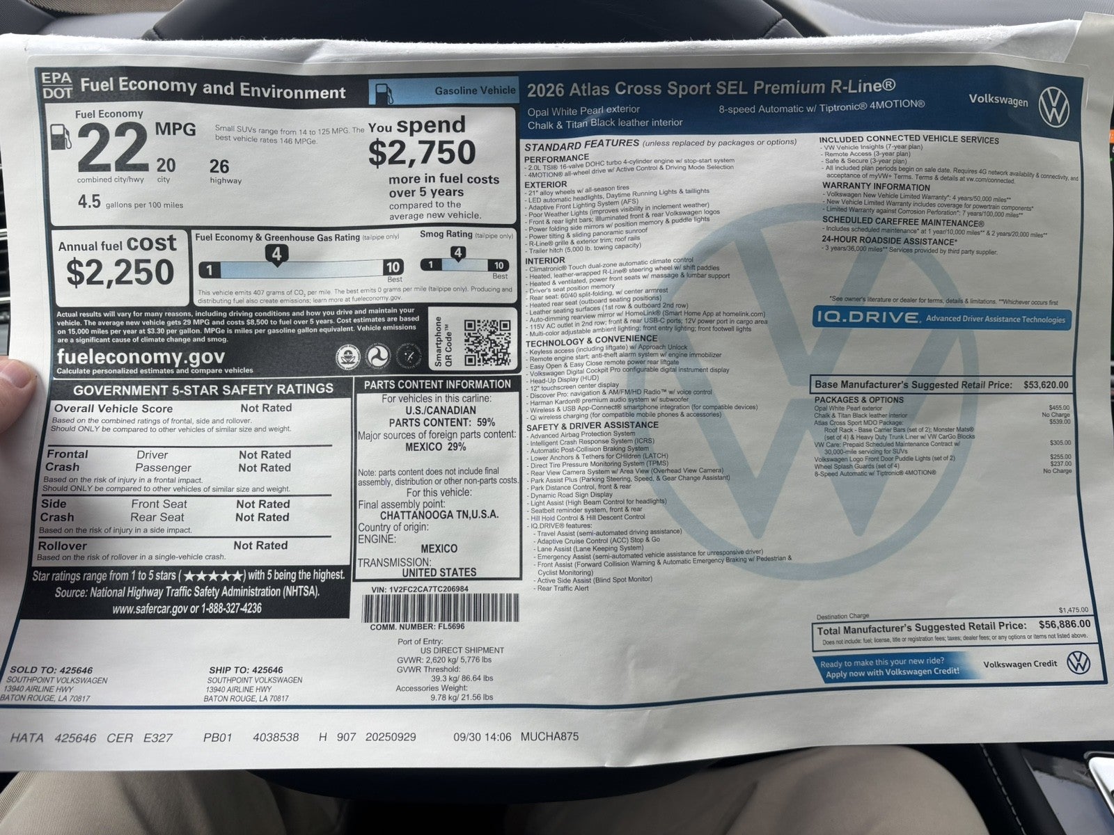 2026 Volkswagen Atlas Cross Sport 2.0T SEL Premium R-Line