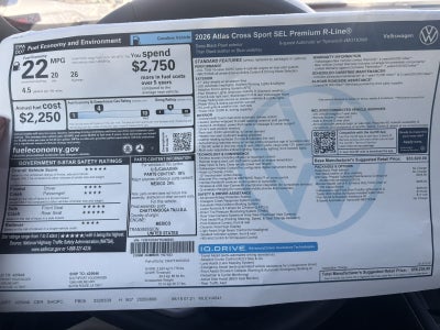 2026 Volkswagen Atlas Cross Sport 2.0T SEL Premium R-Line