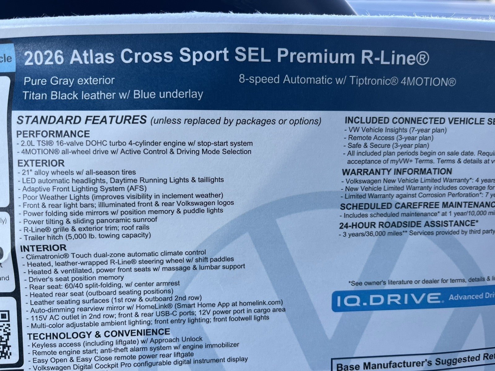 2026 Volkswagen Atlas Cross Sport 2.0T SEL Premium R-Line