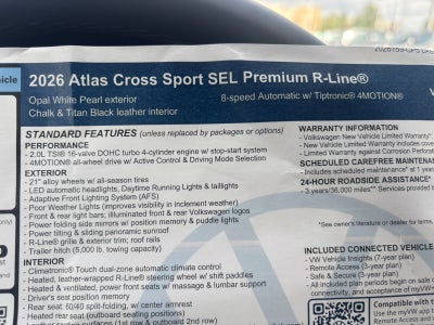 2026 Volkswagen Atlas Cross Sport 2.0T SEL Premium R-Line