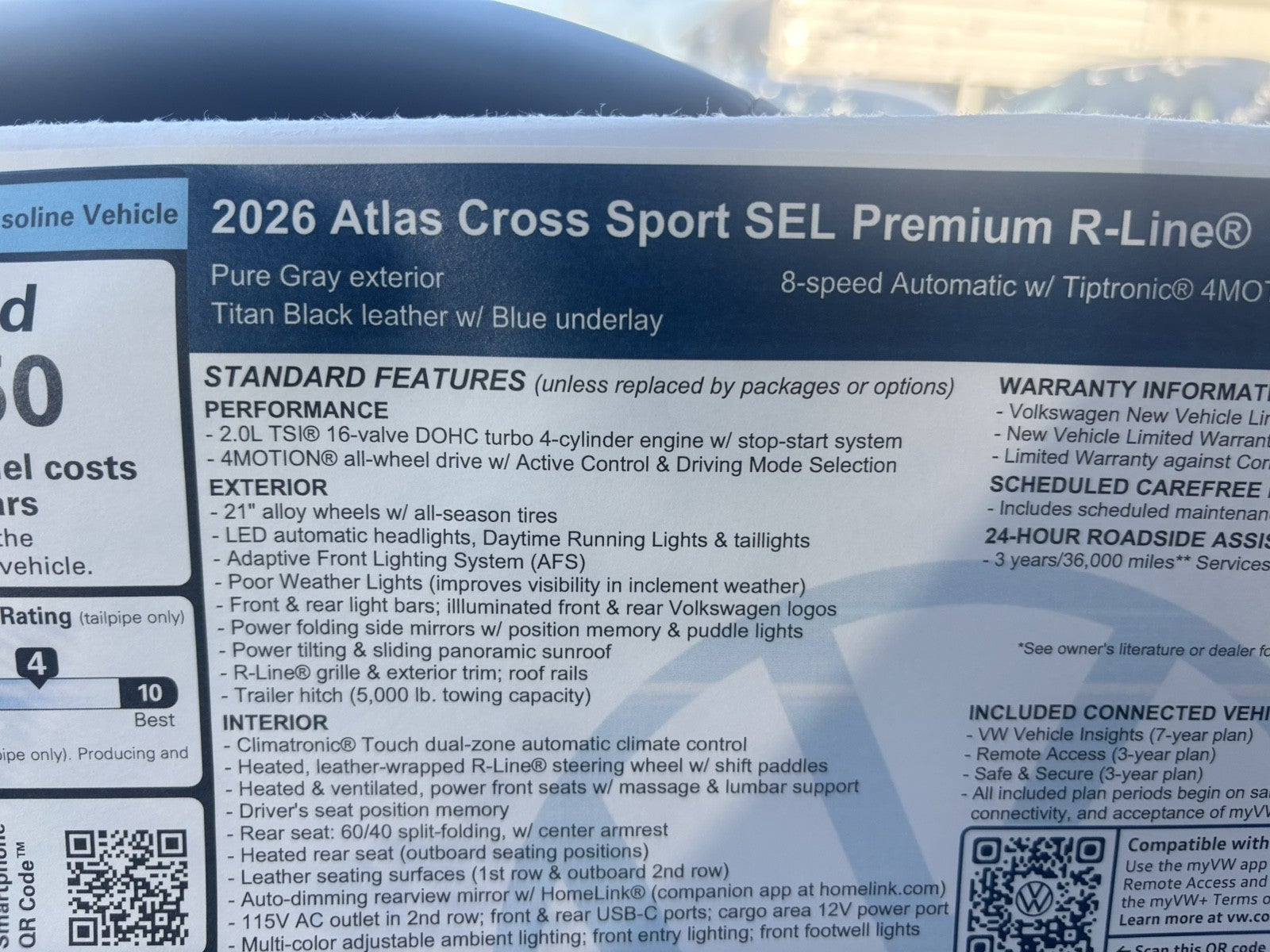 2026 Volkswagen Atlas Cross Sport 2.0T SEL Premium R-Line