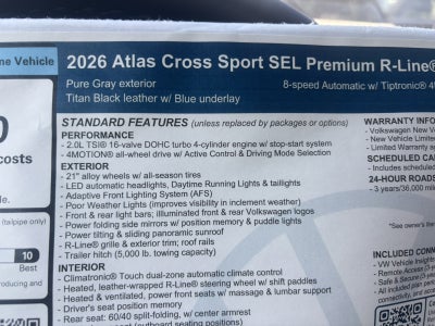 2026 Volkswagen Atlas Cross Sport 2.0T SEL Premium R-Line