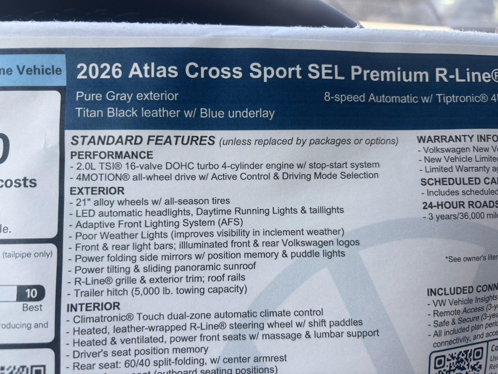 2026 Volkswagen Atlas Cross Sport 2.0T SEL Premium R-Line