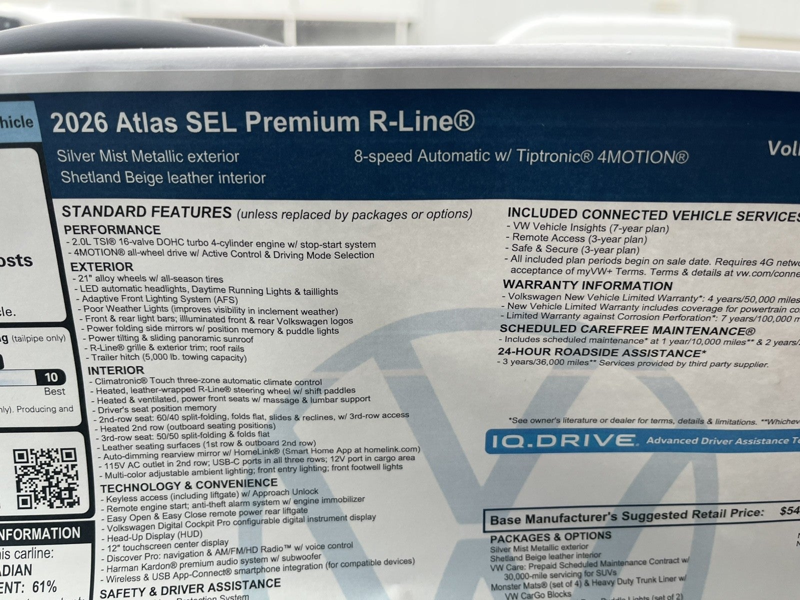 2026 Volkswagen Atlas 2.0T SEL Premium R-Line