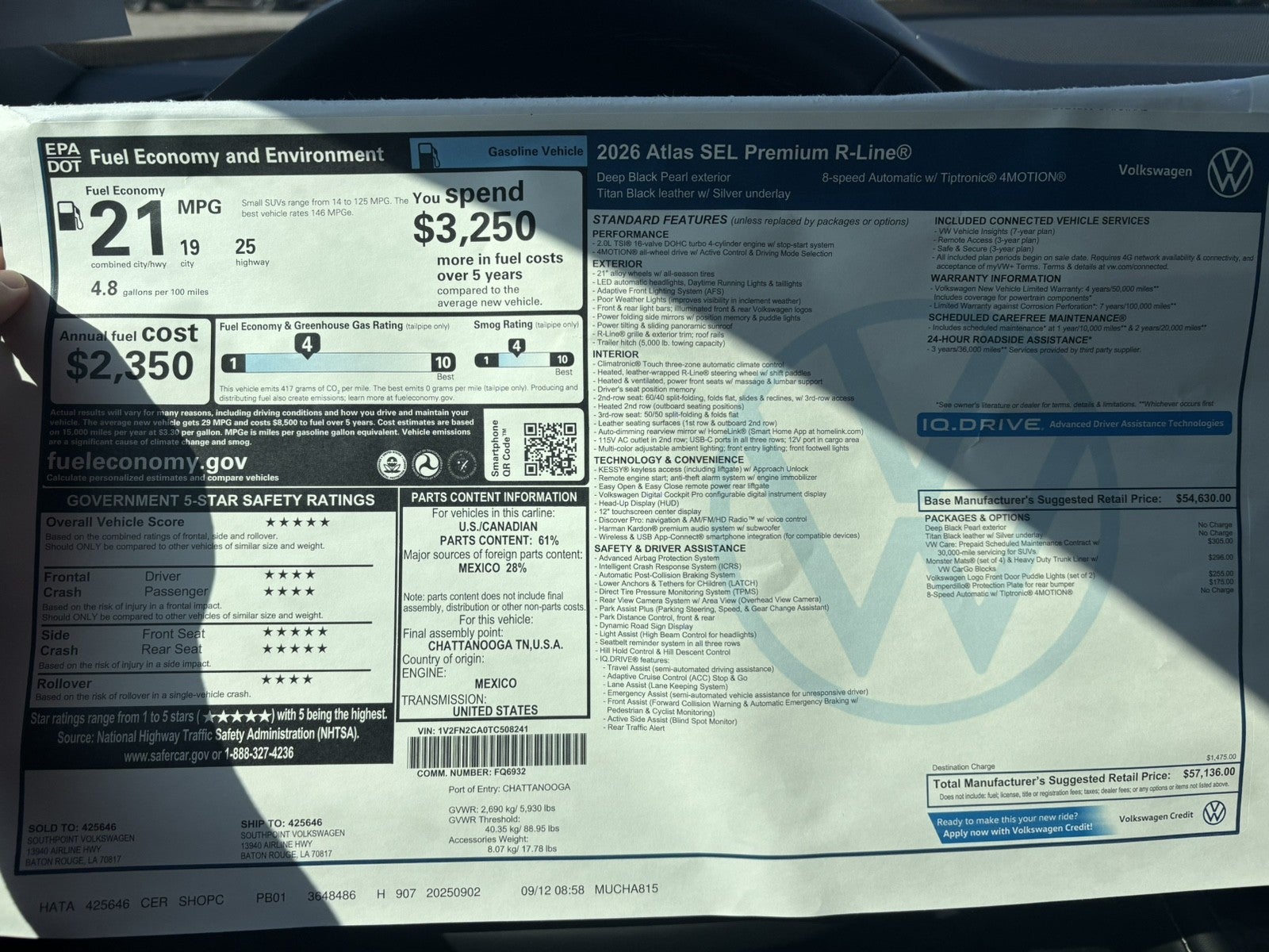 2026 Volkswagen Atlas 2.0T SEL Premium R-Line