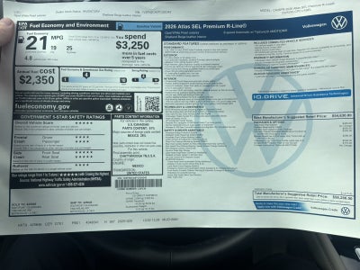 2026 Volkswagen Atlas 2.0T SEL Premium R-Line