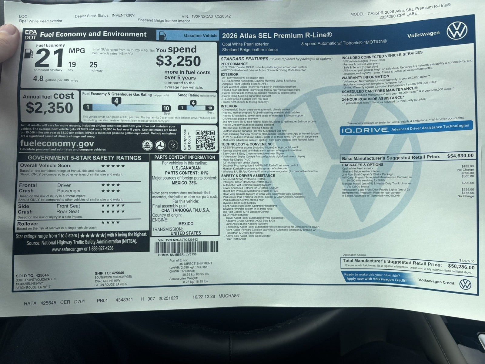 2026 Volkswagen Atlas 2.0T SEL Premium R-Line
