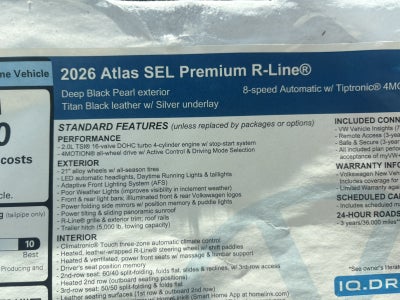 2026 Volkswagen Atlas 2.0T SEL Premium R-Line
