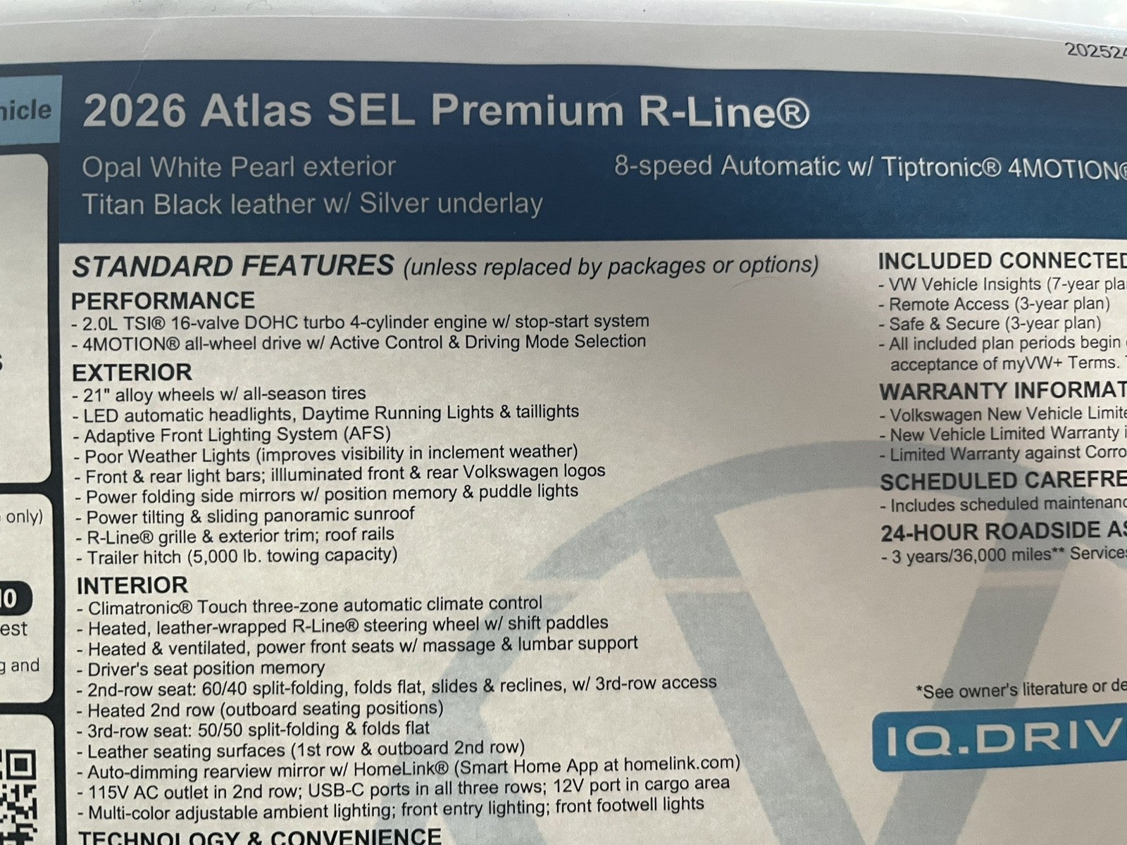 2026 Volkswagen Atlas 2.0T SEL Premium R-Line