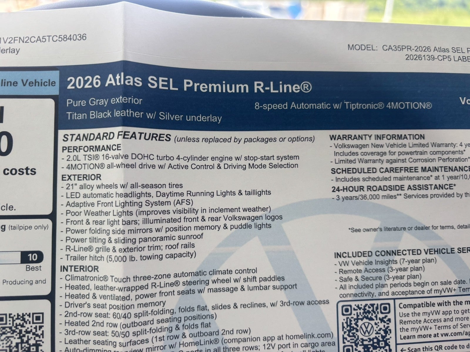 2026 Volkswagen Atlas 2.0T SEL Premium R-Line