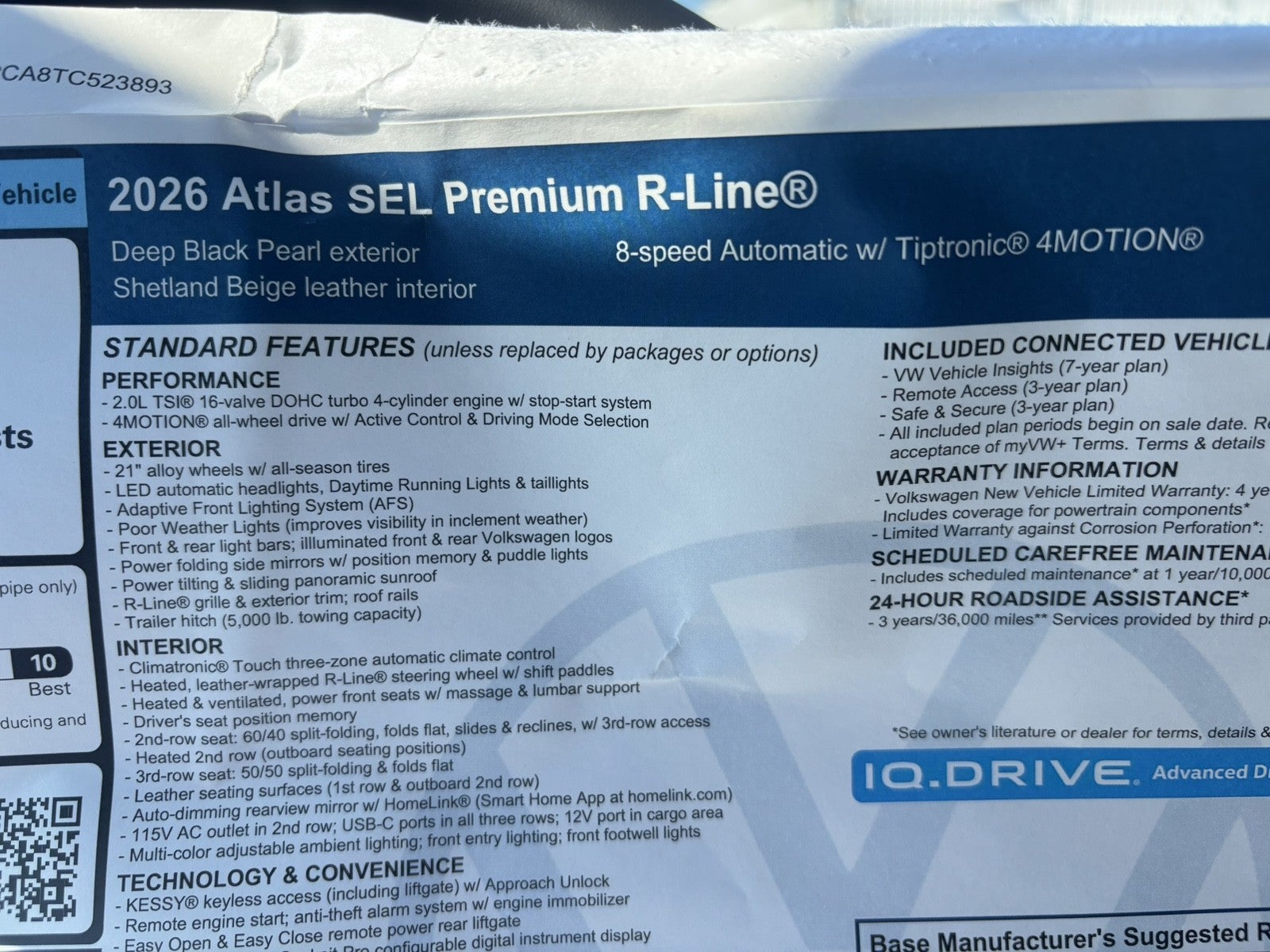 2026 Volkswagen Atlas 2.0T SEL Premium R-Line