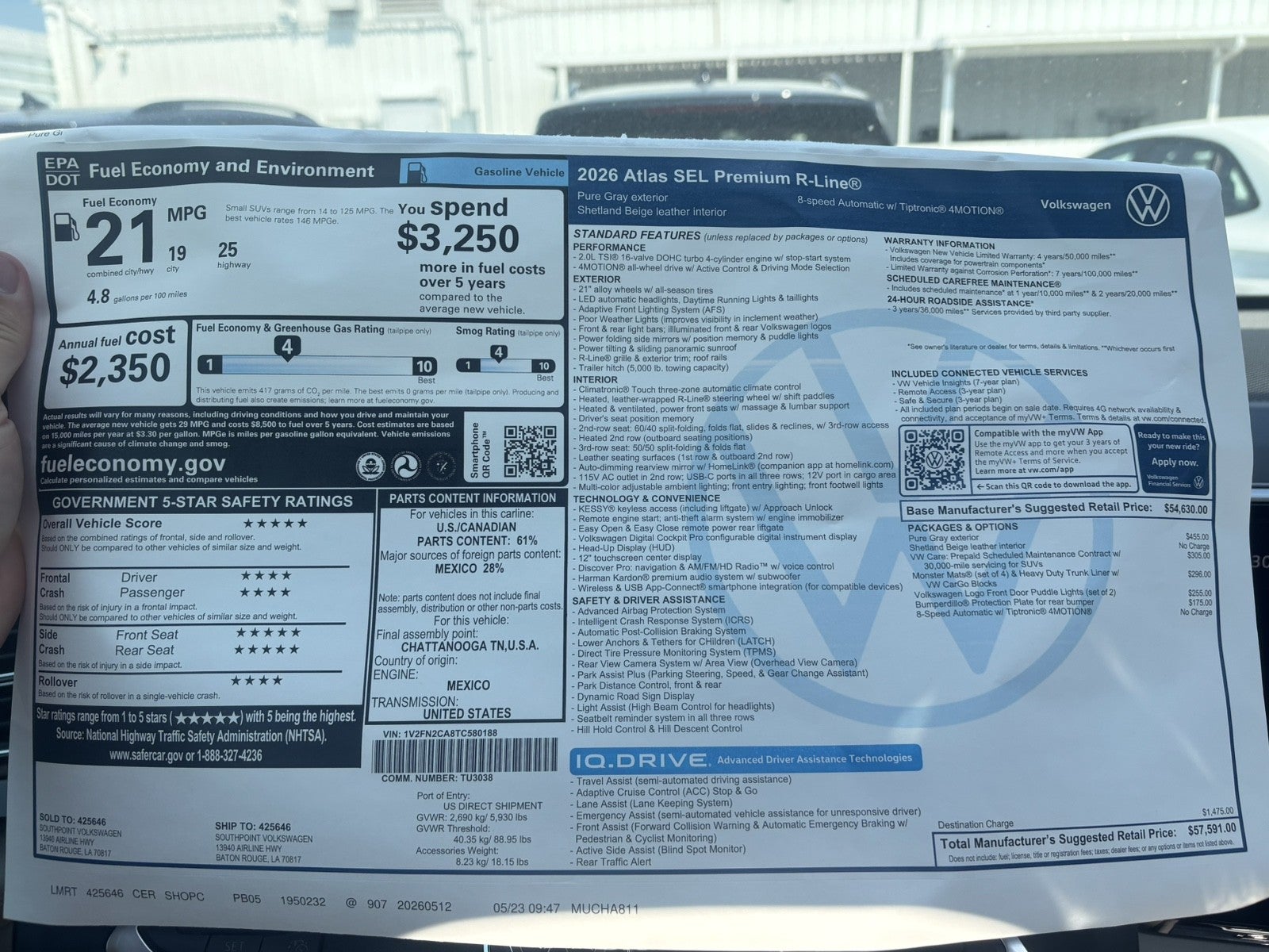 2026 Volkswagen Atlas 2.0T SEL Premium R-Line