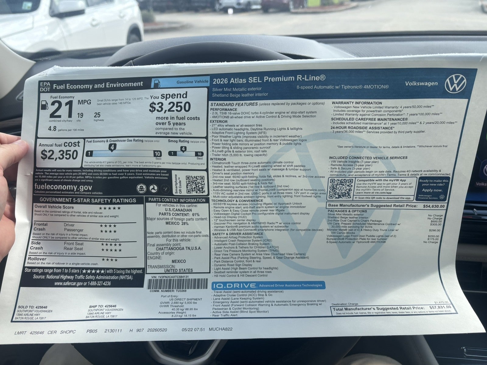 2026 Volkswagen Atlas 2.0T SEL Premium R-Line