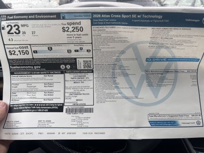 2026 Volkswagen Atlas Cross Sport 2.0T SE w/Technology