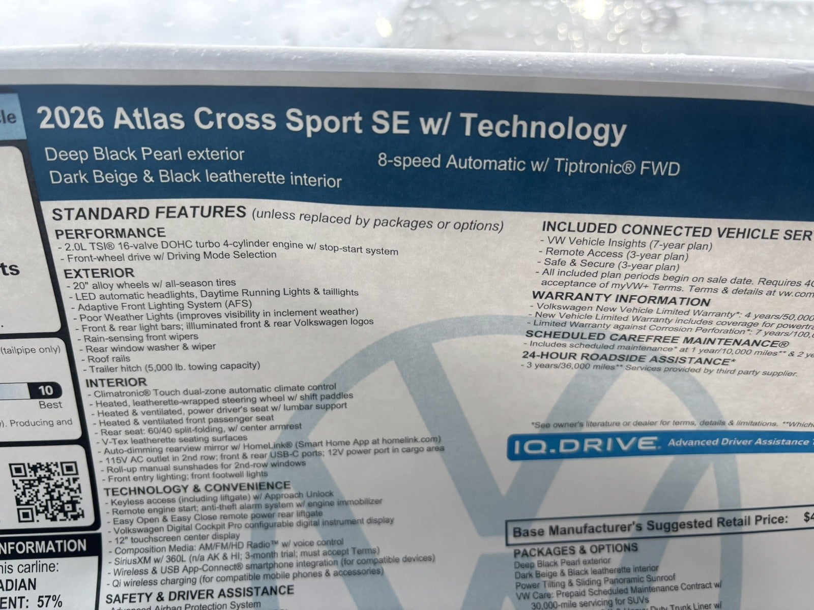 2026 Volkswagen Atlas Cross Sport 2.0T SE w/Technology