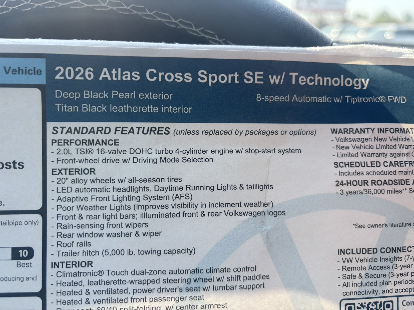 2026 Volkswagen Atlas Cross Sport 2.0T SE w/Technology