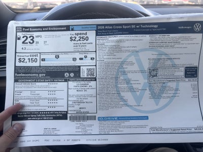 2026 Volkswagen Atlas Cross Sport 2.0T SE w/Technology