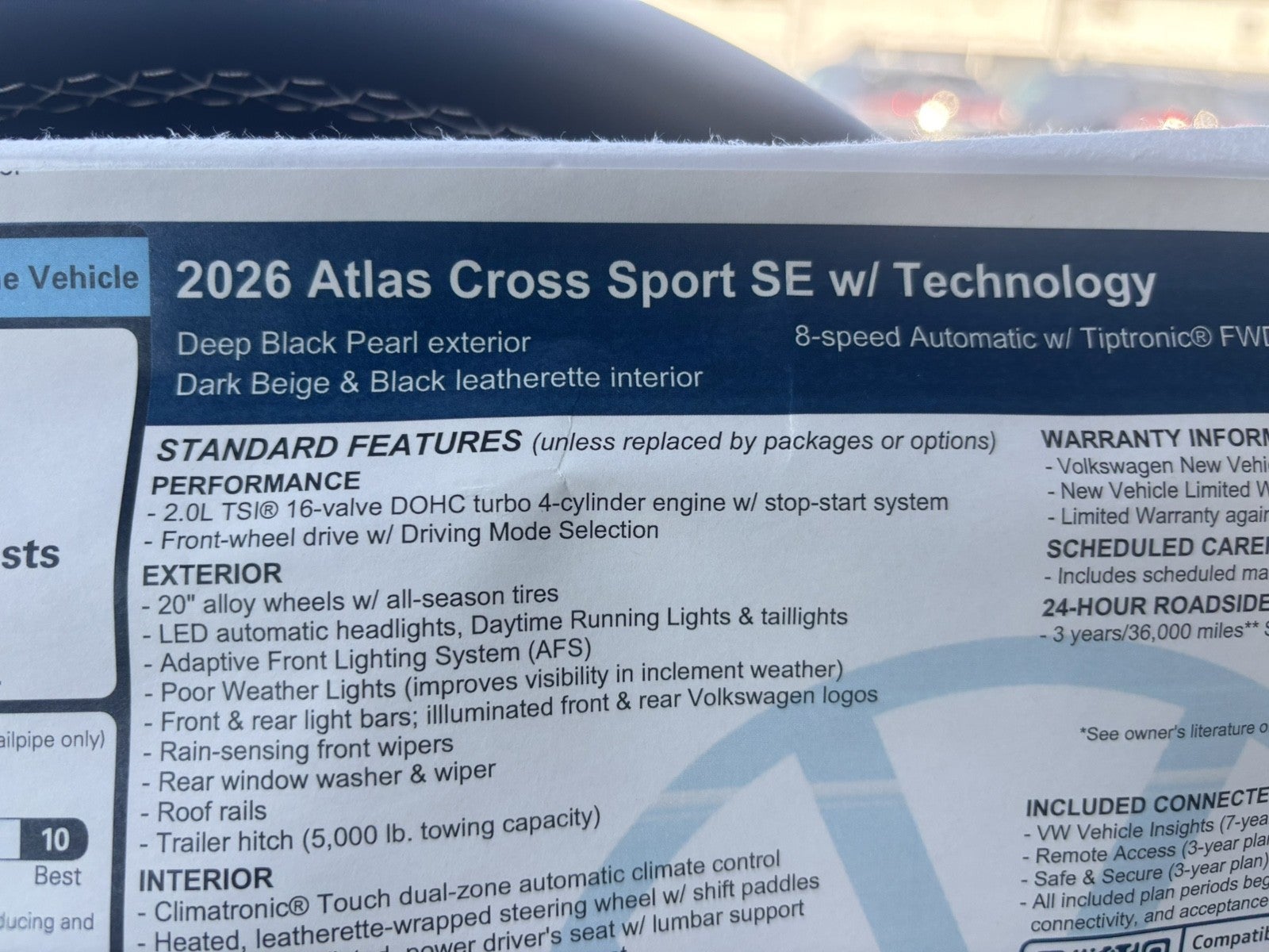 2026 Volkswagen Atlas Cross Sport 2.0T SE w/Technology