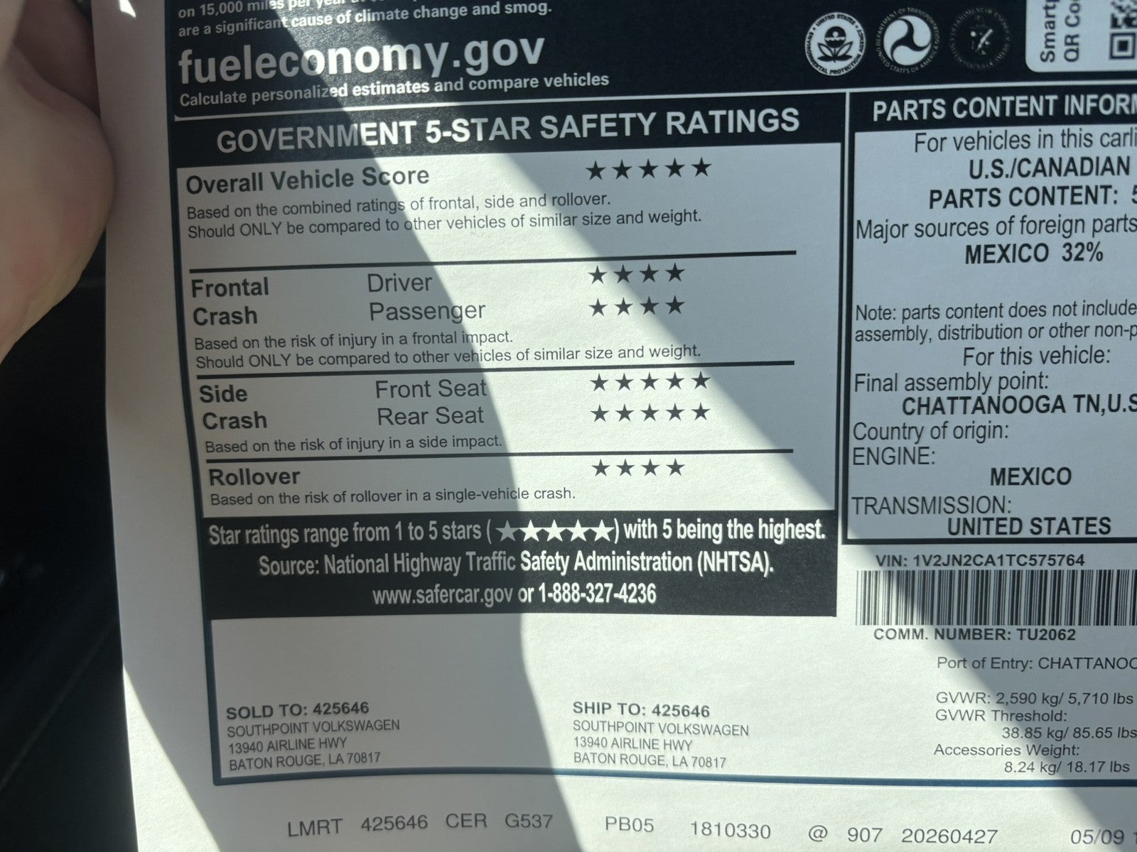 2026 Volkswagen Atlas 2.0T SE w/Technology