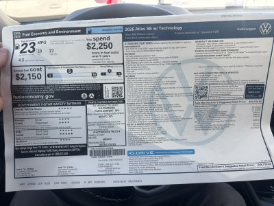 2026 Volkswagen Atlas 2.0T SE w/Technology