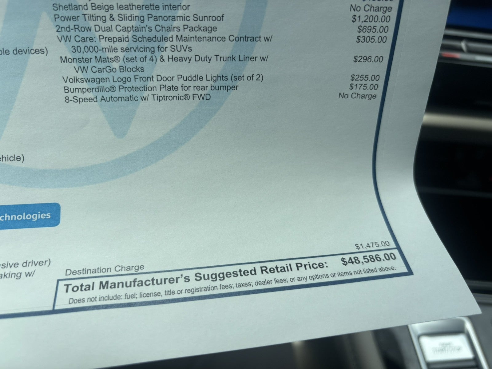 2026 Volkswagen Atlas 2.0T SE w/Technology