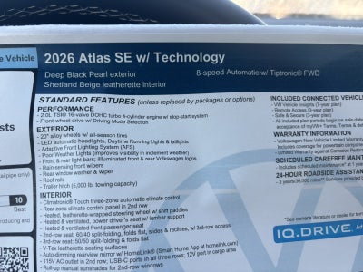 2026 Volkswagen Atlas 2.0T SE w/Technology