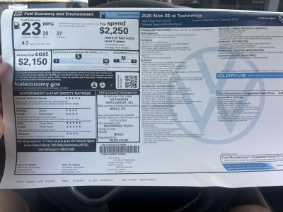 2026 Volkswagen Atlas 2.0T SE w/Technology