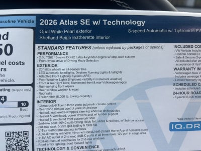2026 Volkswagen Atlas 2.0T SE w/Technology