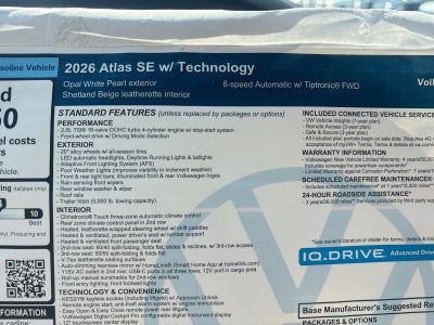 2026 Volkswagen Atlas 2.0T SE w/Technology