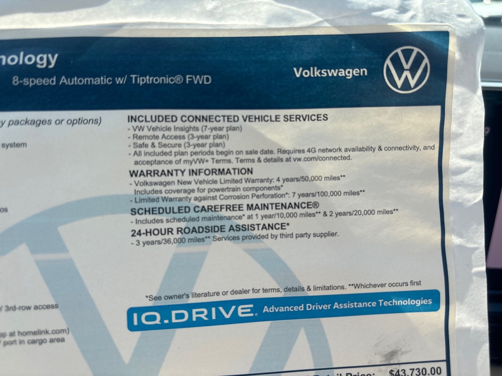 2026 Volkswagen Atlas 2.0T SE w/Technology