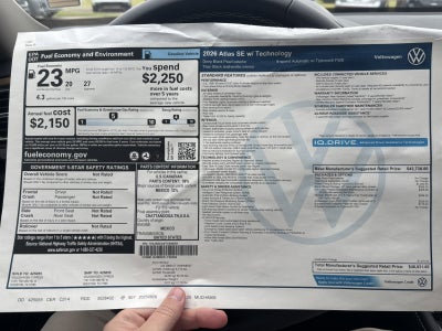 2026 Volkswagen Atlas 2.0T SE w/Technology