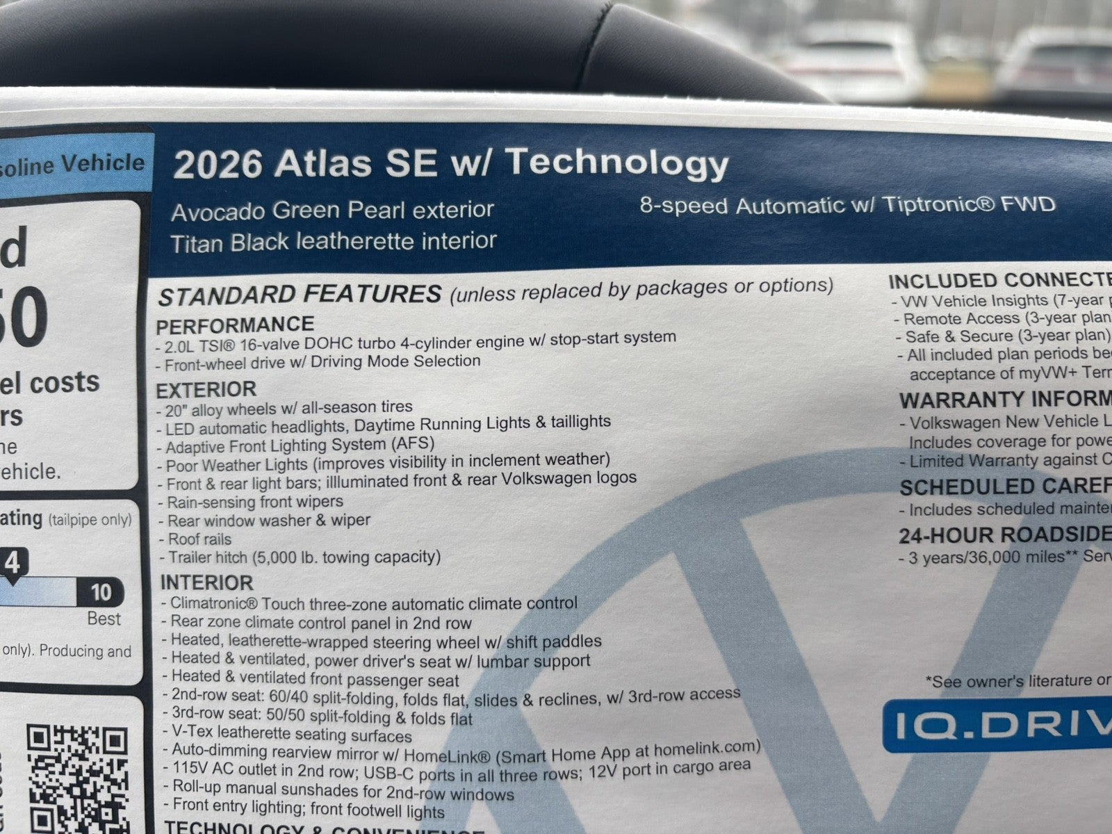2026 Volkswagen Atlas 2.0T SE w/Technology