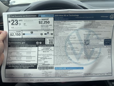 2026 Volkswagen Atlas 2.0T SE w/Technology